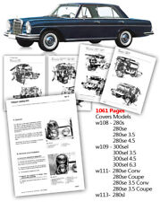 Mercedes Workshop Service Manual w108 w109 w111 w113 280se 3.5 4.5 6.3 300 SEL S