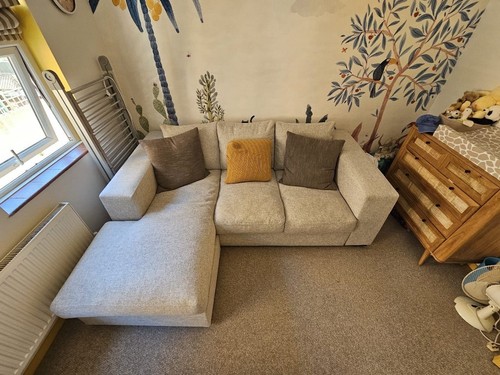 Shaped grey sofa bed - grey,