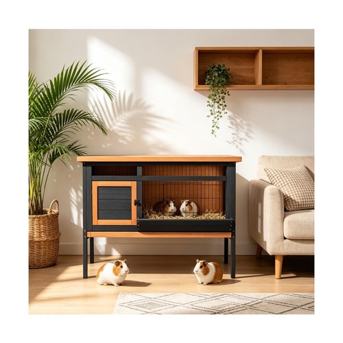 Elevated guinea pig cage - elevated,