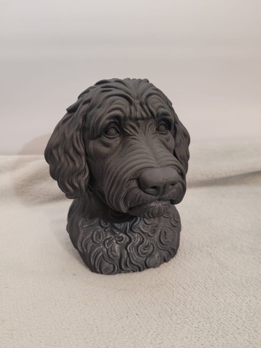 Labradoodle bust ornament - bust,