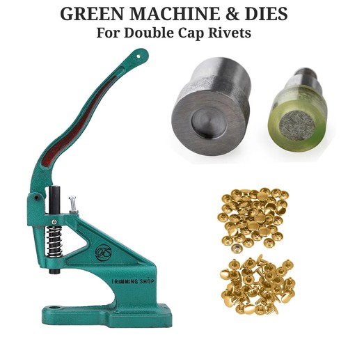 Double cap rivet green - cap, machine
