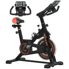 HOMCOM 8kg Flywheel Exercise Bike with Adjustable Height Resistance - Black