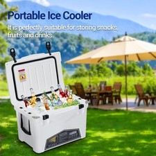 25/35 Quart Hard Cooler Insulated Portable Ice Chest Box for Drink Picnic Camp