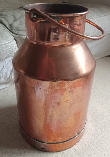 Copper milk churn - milk,