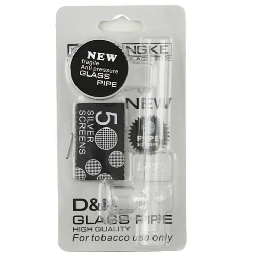 Glass smoking pipe pack - pipe,