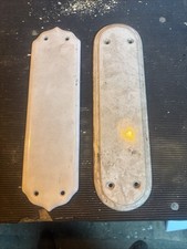 Vintage Victorian Salvaged Ceramic Finger Door Push Plates X2
