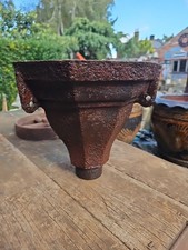  Vintage Corner Cast Iron Gutter Rain Water Hopper / Planter 