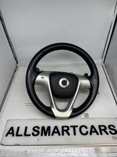 SMART CAR 451 FORTWO 3 SPOKE PADDLE SHIFT LEATHER STEERING WHEEL & ANGLE SENSOR