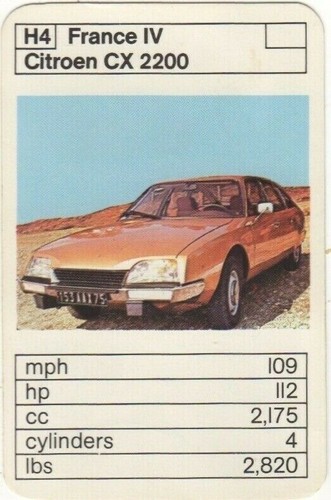 Citroen 2200 car card - citroen,