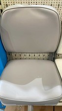 LOW BACK MARINE BOAT SEAT FOLDING GREY MOTORBOAT SPEEDBOAT DORY ETC