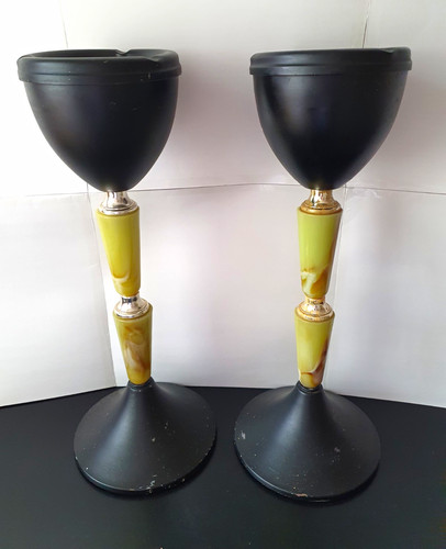 Pair retro metal floor - retro,
