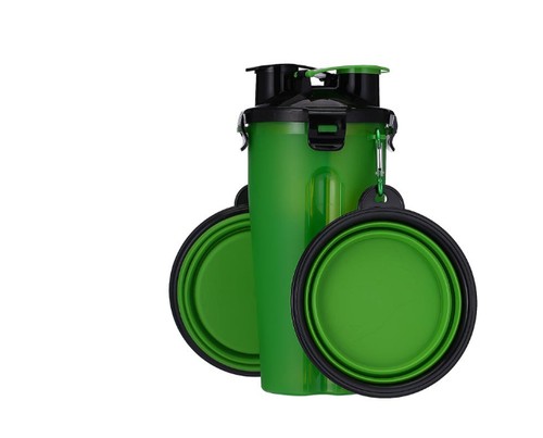 Green dog travel water - green,