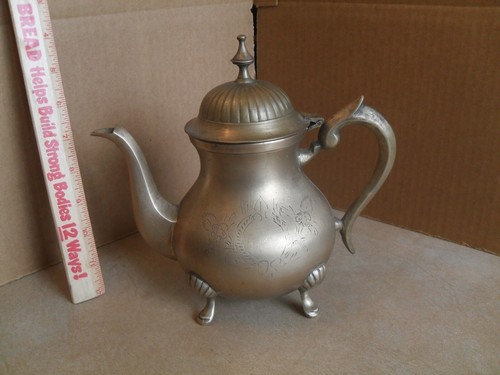 Vintage large etched brass - etched,