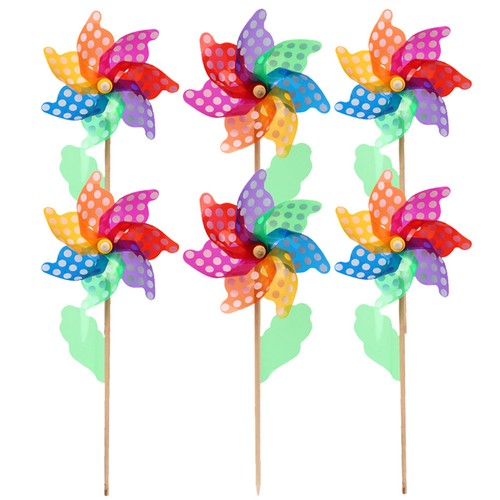 6pcs wooden pinwheel - toy, kids
