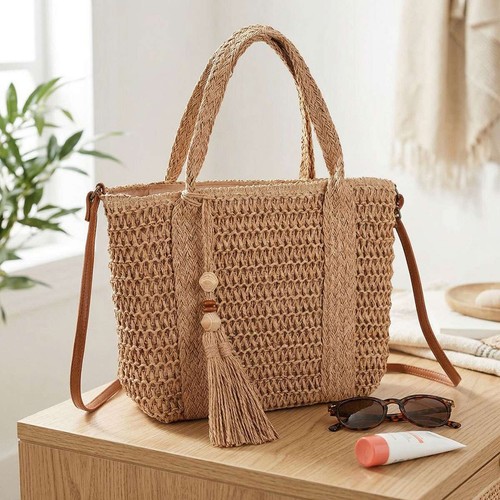 Women handbag woven straw - women,