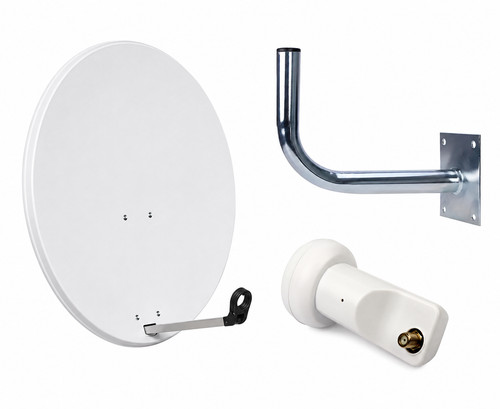 Satellite dish kit 80cm white - satellite,