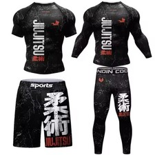 Premium Jiu Jitsu No Gi Set - Rash Guard, Spats & Shorts
