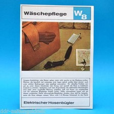 Electric Trouser Iron German Democratic Republic 1971 | Brochure Advertising Advertising Sheet Dewag W8