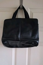 Marks & Spencer Black Leather Handbag Bag 
