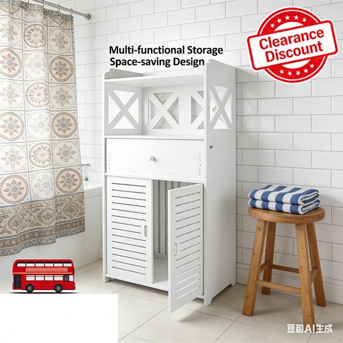 White waterproof bathroom - white,