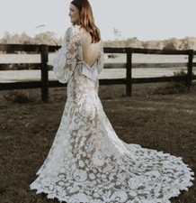 Boho Wedding “Rue De Seine” Style Gown UK12/US8