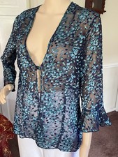 Smart Jacquard Blouse Jacket By Mandy Marsh Size 12