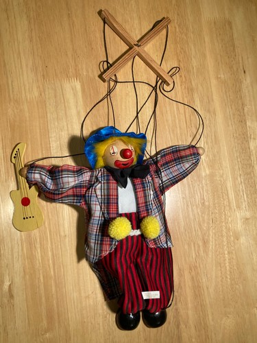 Vintage wooden clown - wooden,