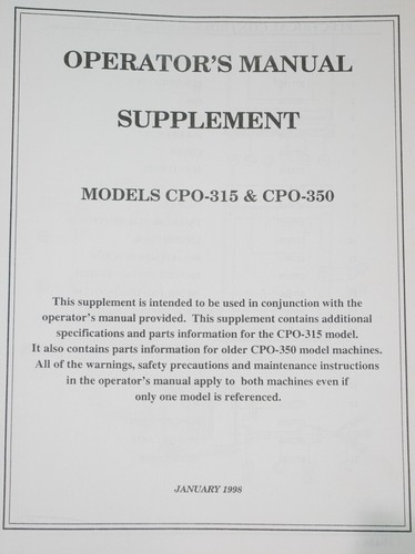 Scotchman cpo 315 - cpo, 350,