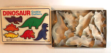 Vintage Fox Run Set of 6 Metal Dinosaur Cookie Cutters NEW (MADE IN THE USA)