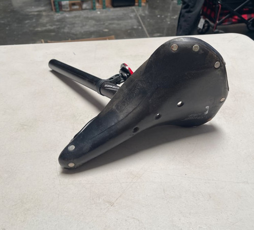 Brooks leather bicycle saddle - leather,