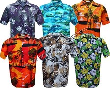 Hawaiian Shirt Floral Short Sleeve Casual Beach Holiday Funky ButtonUp w/ Pocket