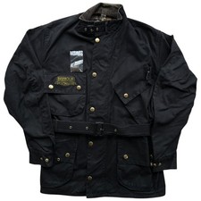 Barbour International 75th Anniversary Wax Jacket Belted Mens 42