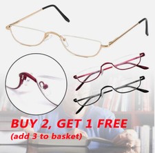 Resin Reading Glasses Half Moon Reading Glasses Eyeglasses +1.00~+4.0 Diopter