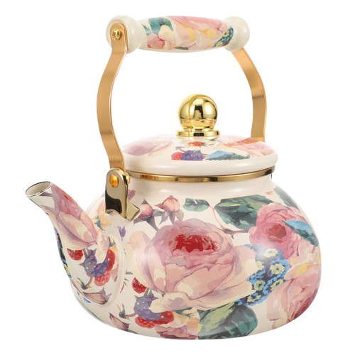 Enamel tea kettle vintage - tea,