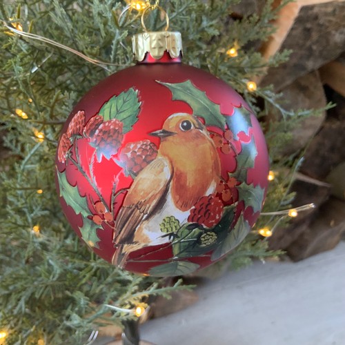8cm red robin - robin, christmas