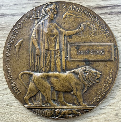 Ww1 memorial plaque - ww1, john