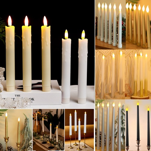 Flameless taper candles light - flameless,