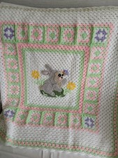 new handmade crochet baby girl blanket