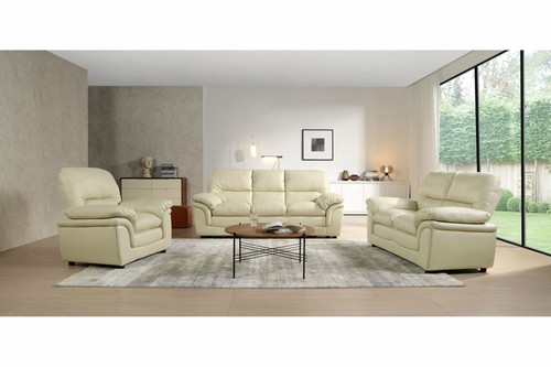 Leather sofa suite 1 - sofa, 3+2+1