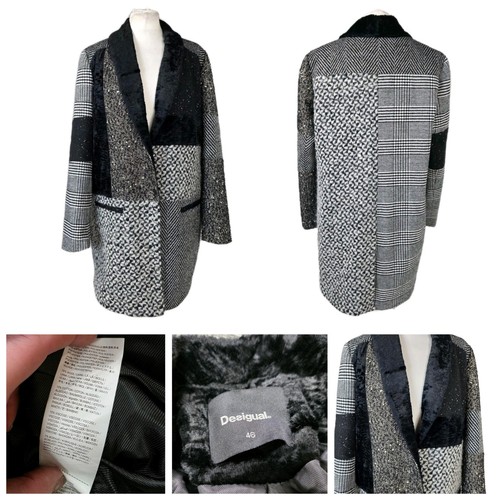Desigual wool blend patchwork - desigual,