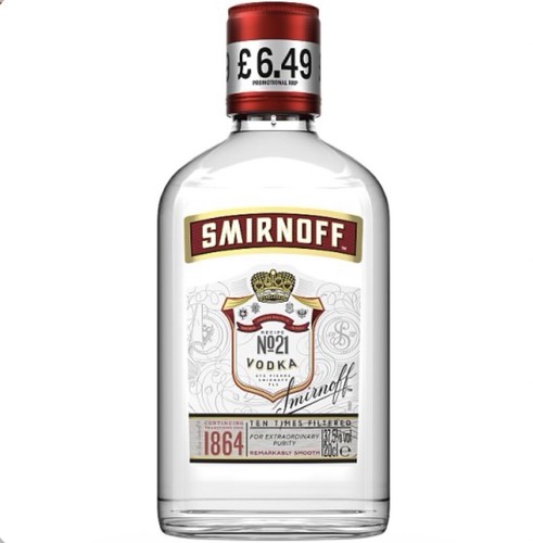 Smirnoff vodka 20cl abv - smirnoff, no.21