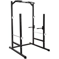 GYM MASTER Heavy Duty Half Power Cage Squat Rack Bench Press Pull Up Dip Station