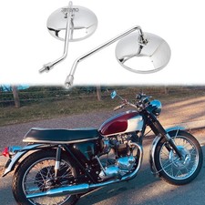 Chrome Motorcycle Rearview Mirrors 10MM For Triumph Bonneville T100 Speedmaster 