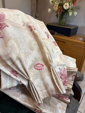 A pair of pleated interlined Laura Ashley Curtains  240cm x 205cm