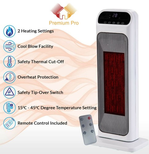 2000w tower fan - heater, with