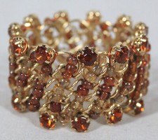 JEWELED SET OF 5 AMBER