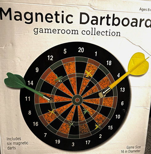 Magnetic dart board 16in - magnetic,