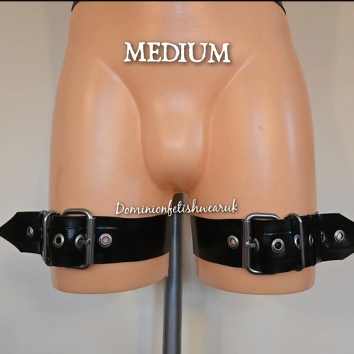 Medium black latex thigh strap - thigh,