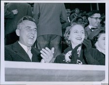 1955 Photo Margaret Truman Nj Gov Robert Meyner Yale-Princeton Game Sports 7X9