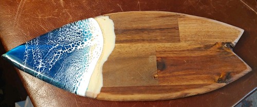 Fish surfboard shaped wooden - fish, surfboard-shaped